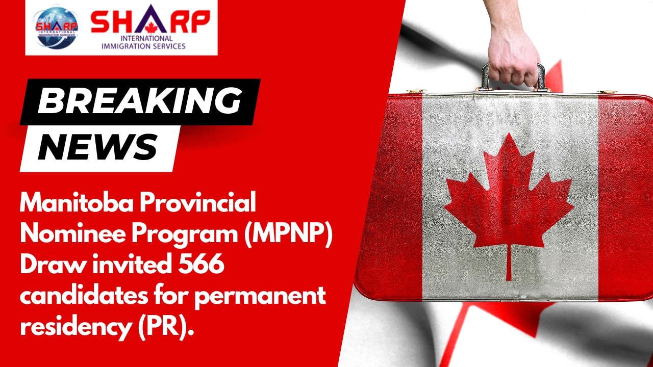 Manitoba Provincial Nominee Program (MPNP) Draw invited 566 candidates