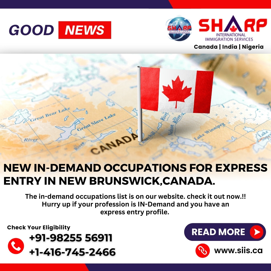 new brunswick, pnp , express entry, in demand occupation, canada